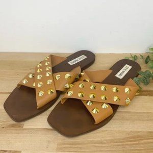 Steve Madden Spiked Flats Sandals Slip On